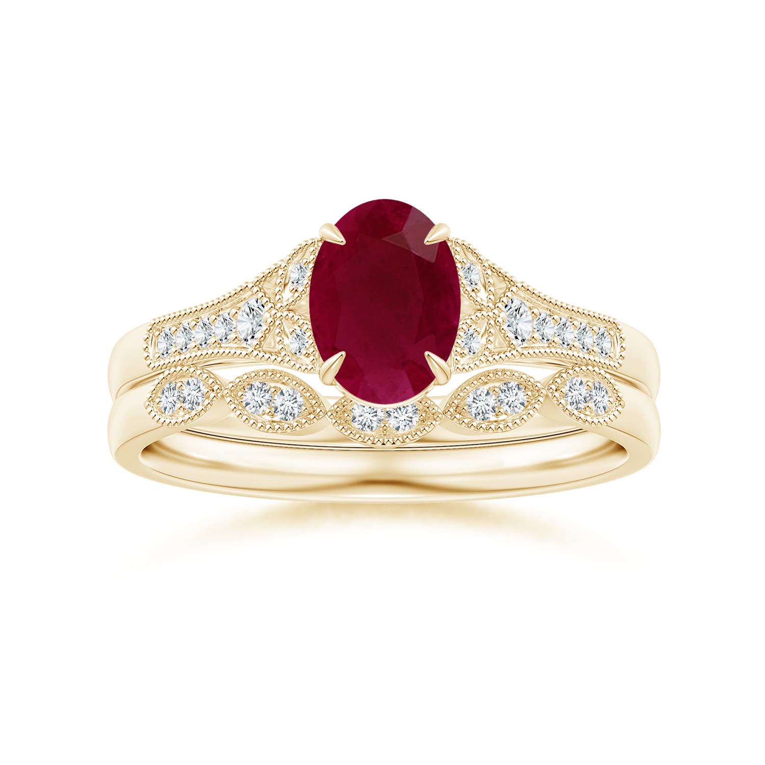 A - Ruby / 1.11 CT / 14 KT Yellow Gold