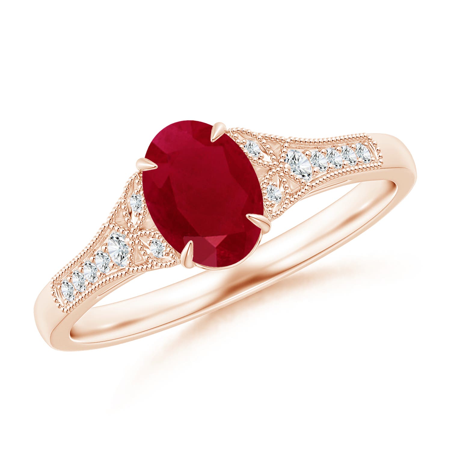 AA - Ruby / 1.11 CT / 14 KT Rose Gold