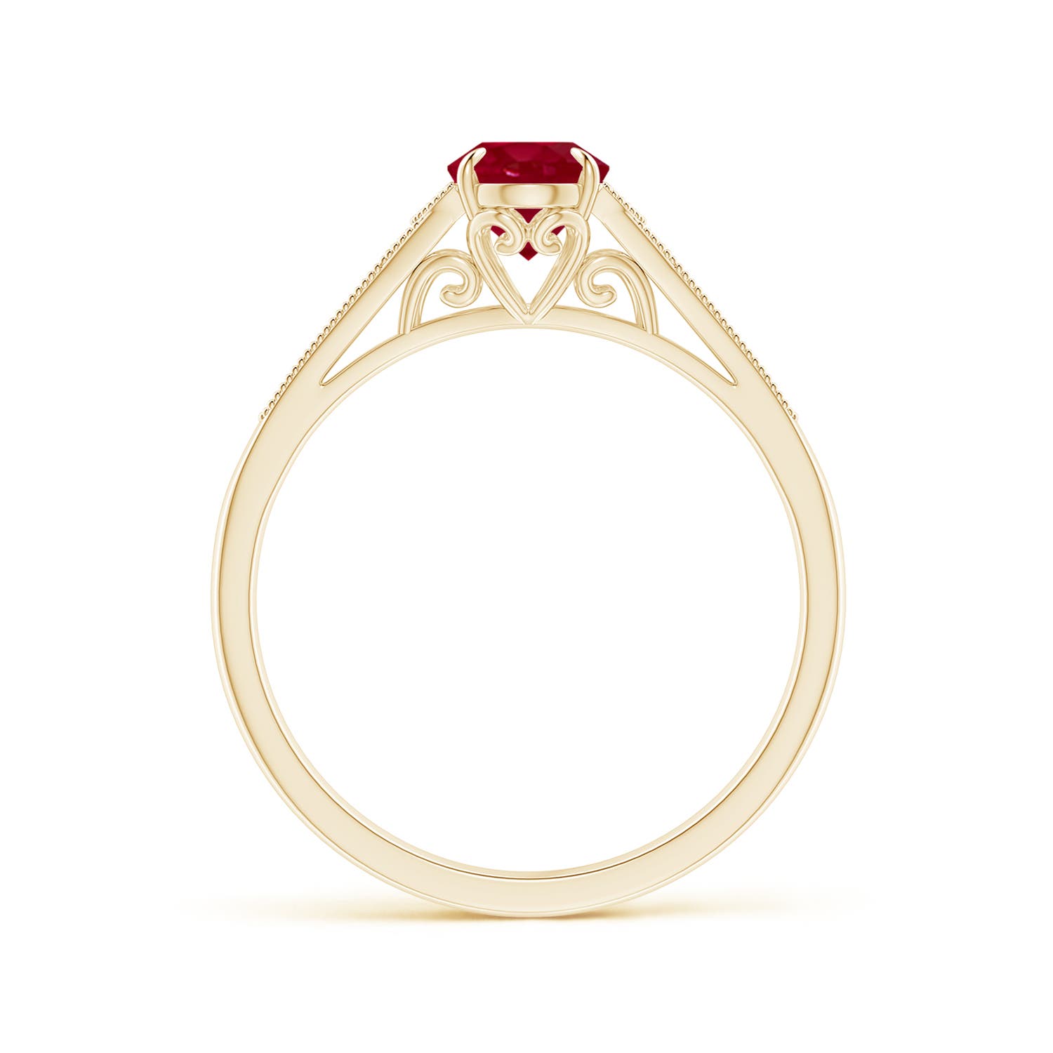 AA - Ruby / 1.11 CT / 14 KT Yellow Gold