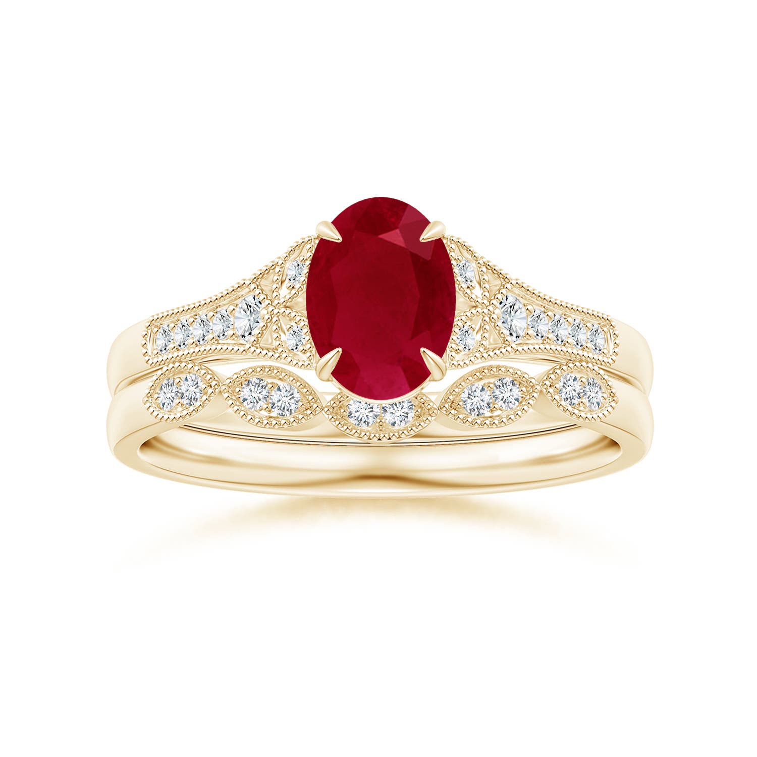 AA - Ruby / 1.11 CT / 14 KT Yellow Gold