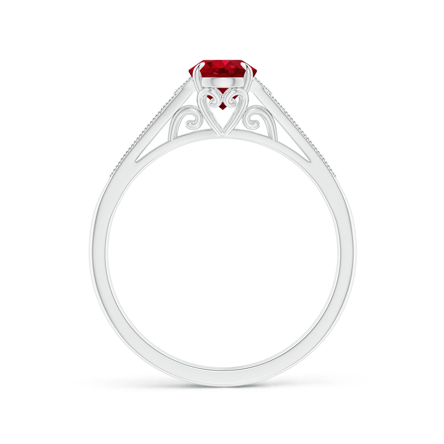 AAA - Ruby / 1.11 CT / 14 KT White Gold