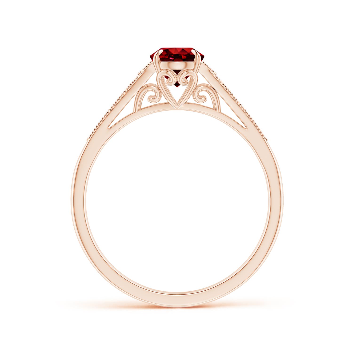 AAAA - Ruby / 1.11 CT / 14 KT Rose Gold