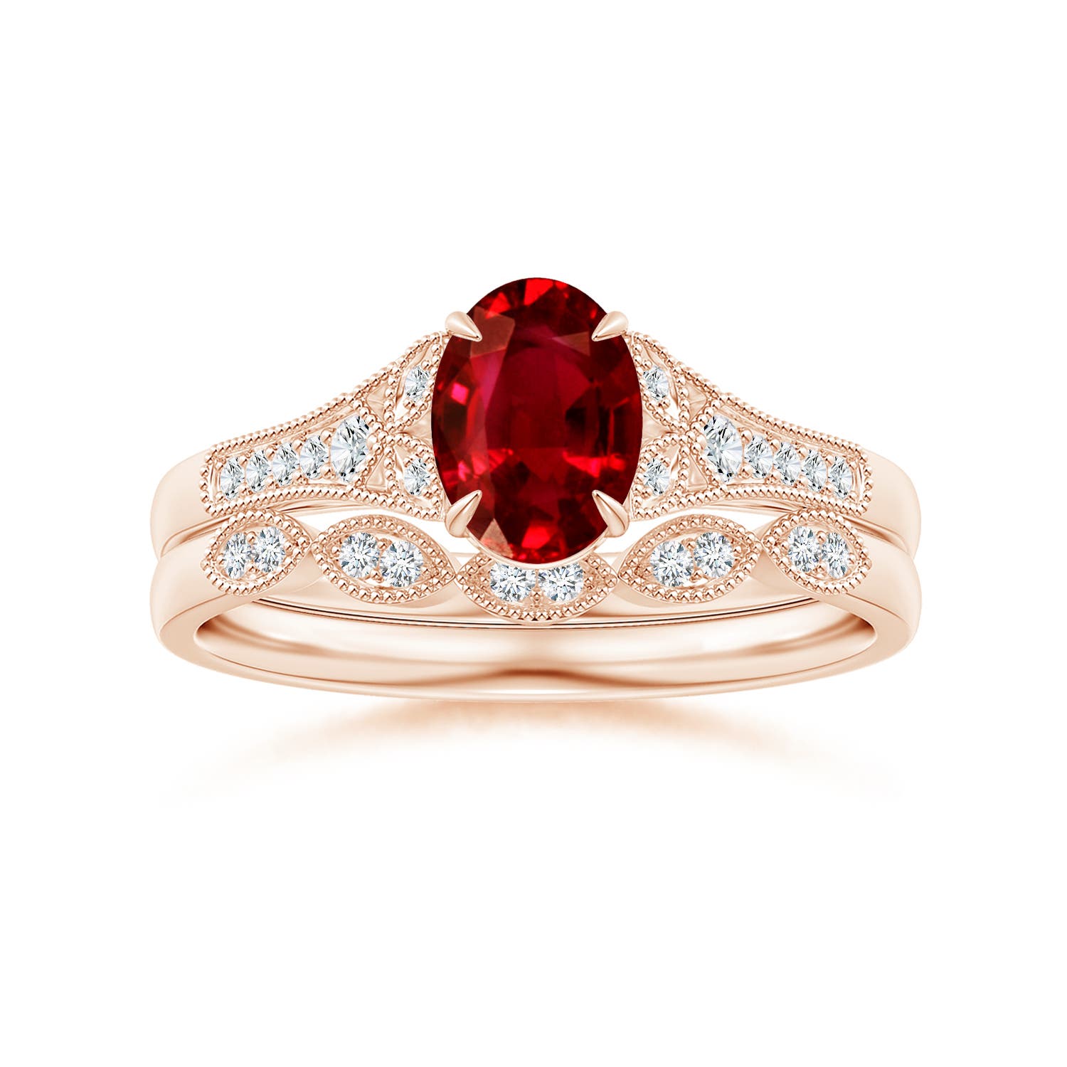 AAAA - Ruby / 1.11 CT / 14 KT Rose Gold