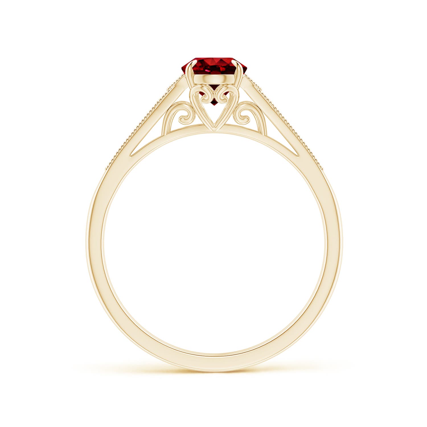 AAAA - Ruby / 1.11 CT / 14 KT Yellow Gold