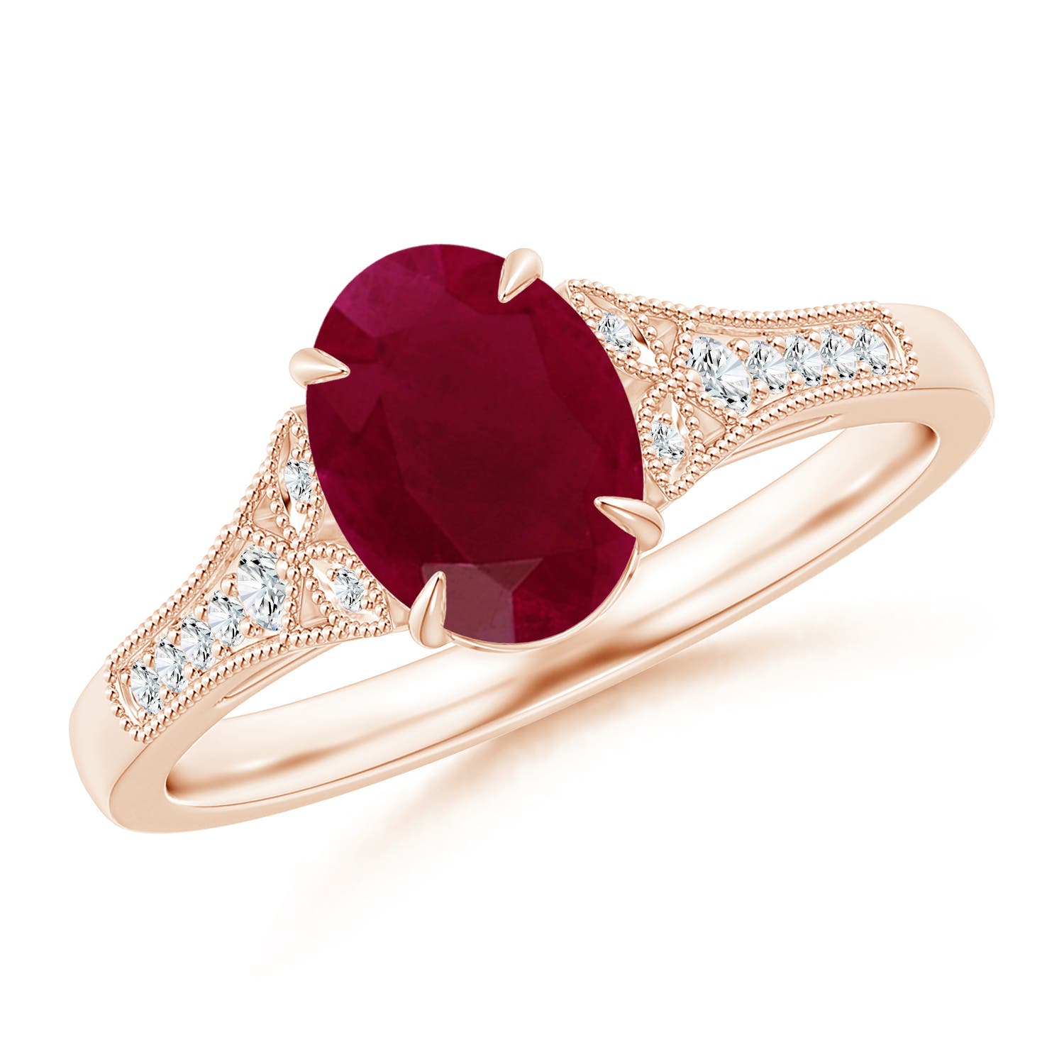 A - Ruby / 1.39 CT / 14 KT Rose Gold