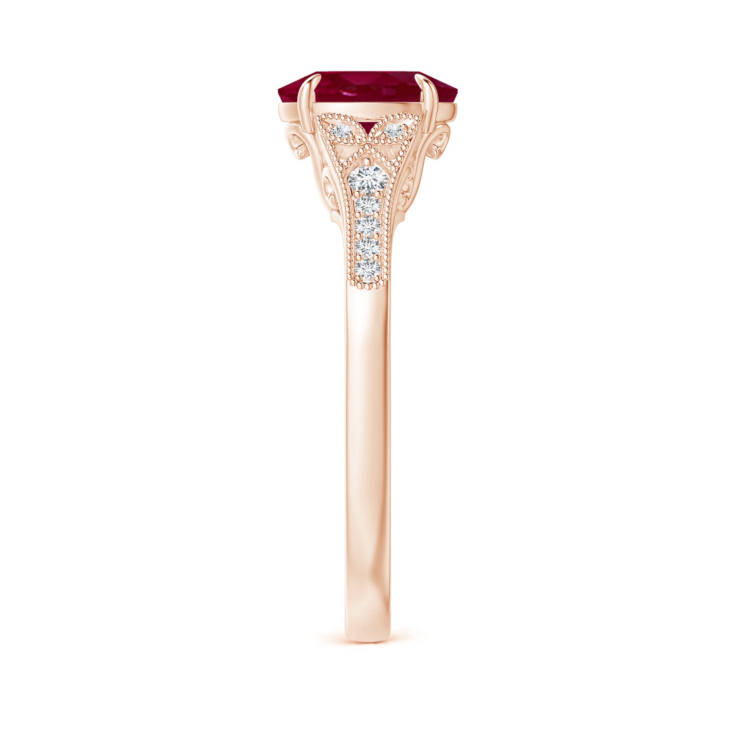 A - Ruby / 1.39 CT / 14 KT Rose Gold