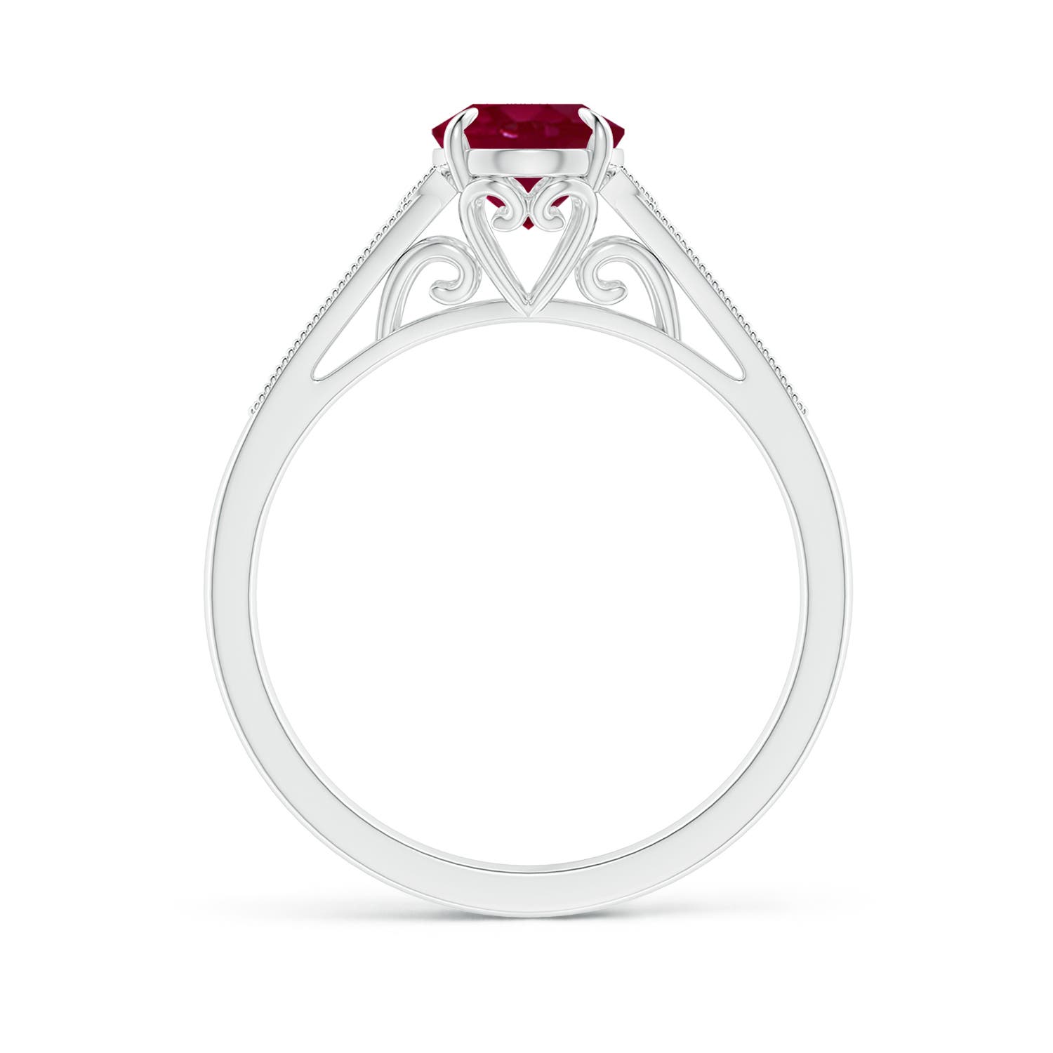 A - Ruby / 1.39 CT / 14 KT White Gold