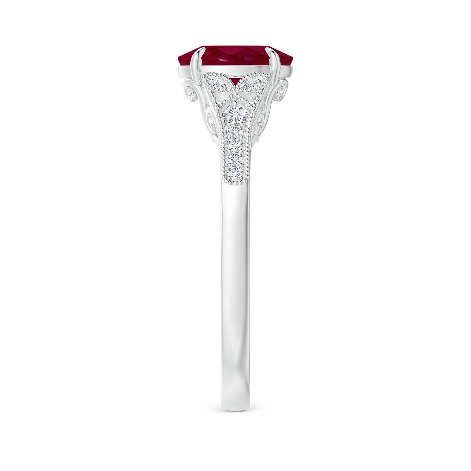 A - Ruby / 1.39 CT / 14 KT White Gold