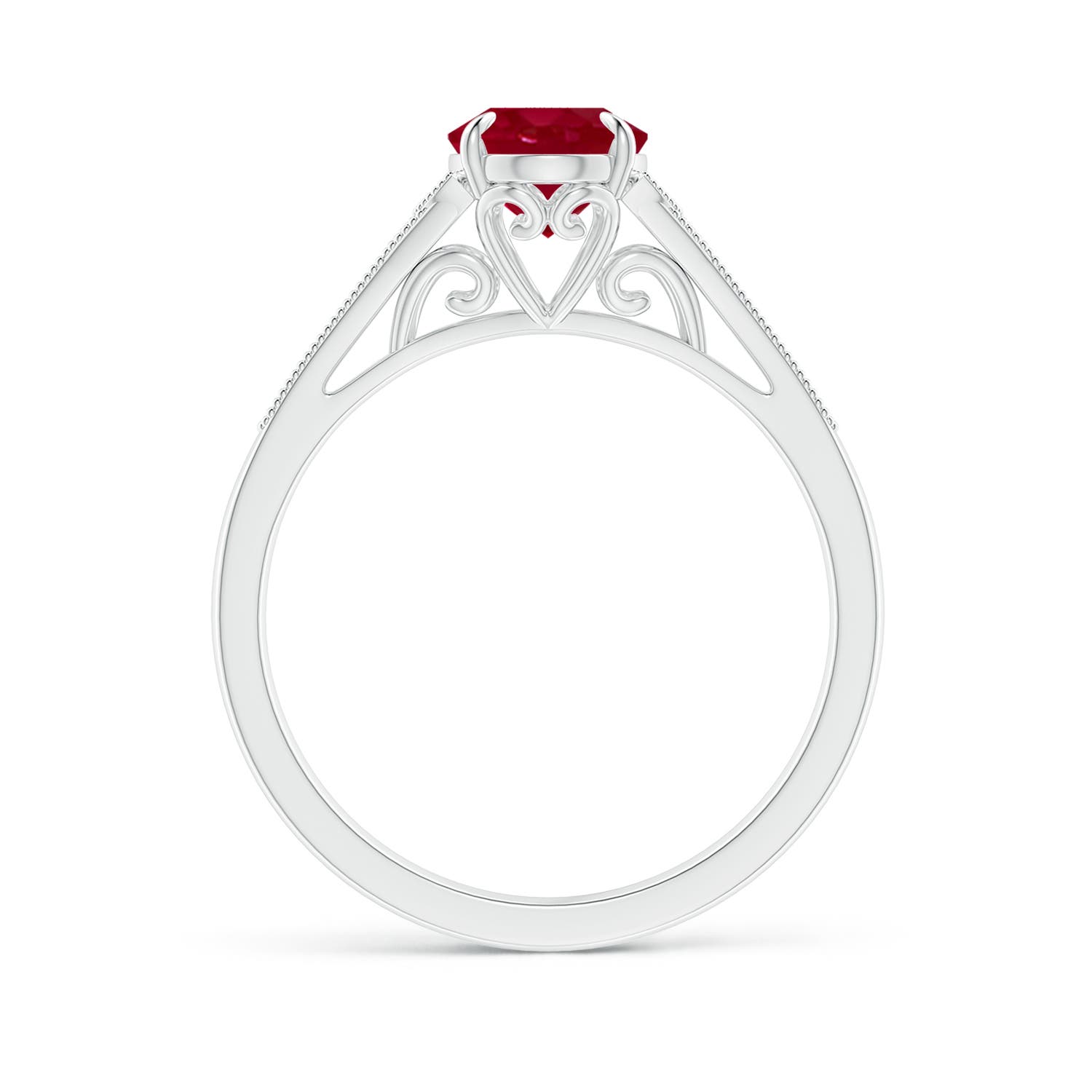 AA - Ruby / 1.39 CT / 14 KT White Gold