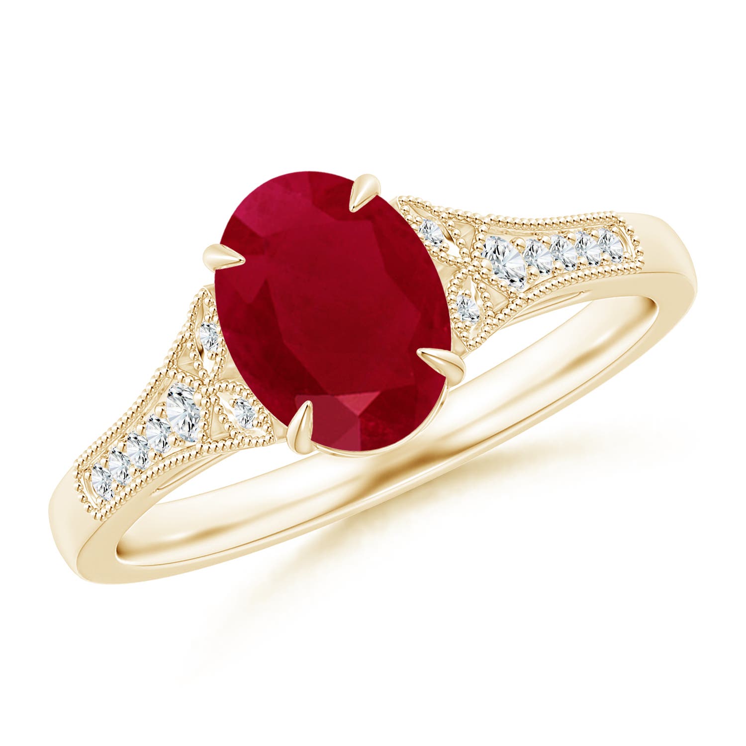 AA - Ruby / 1.39 CT / 14 KT Yellow Gold