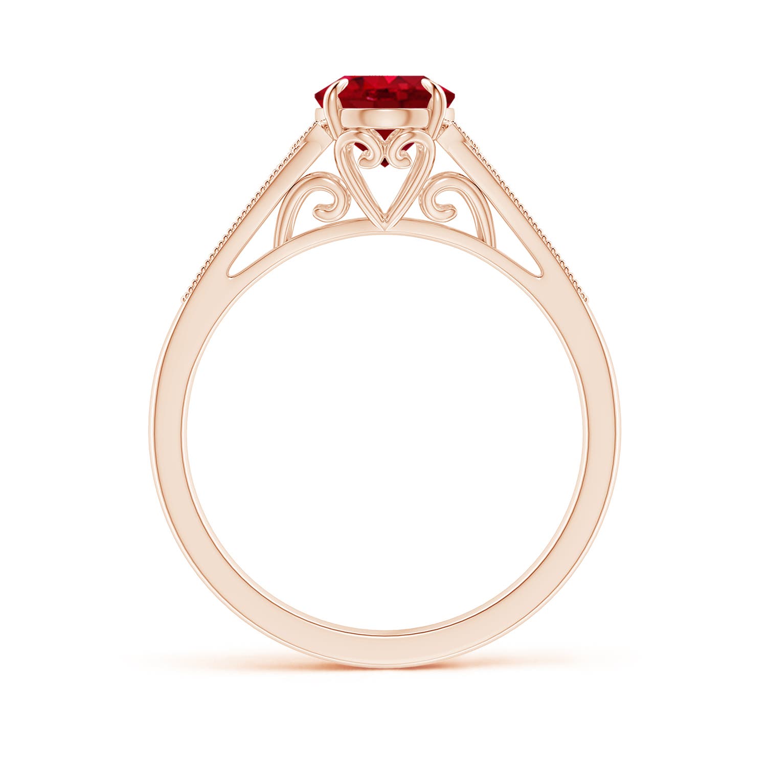 AAA - Ruby / 1.39 CT / 14 KT Rose Gold