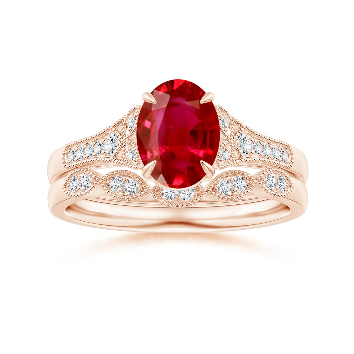 AAA - Ruby / 1.39 CT / 14 KT Rose Gold