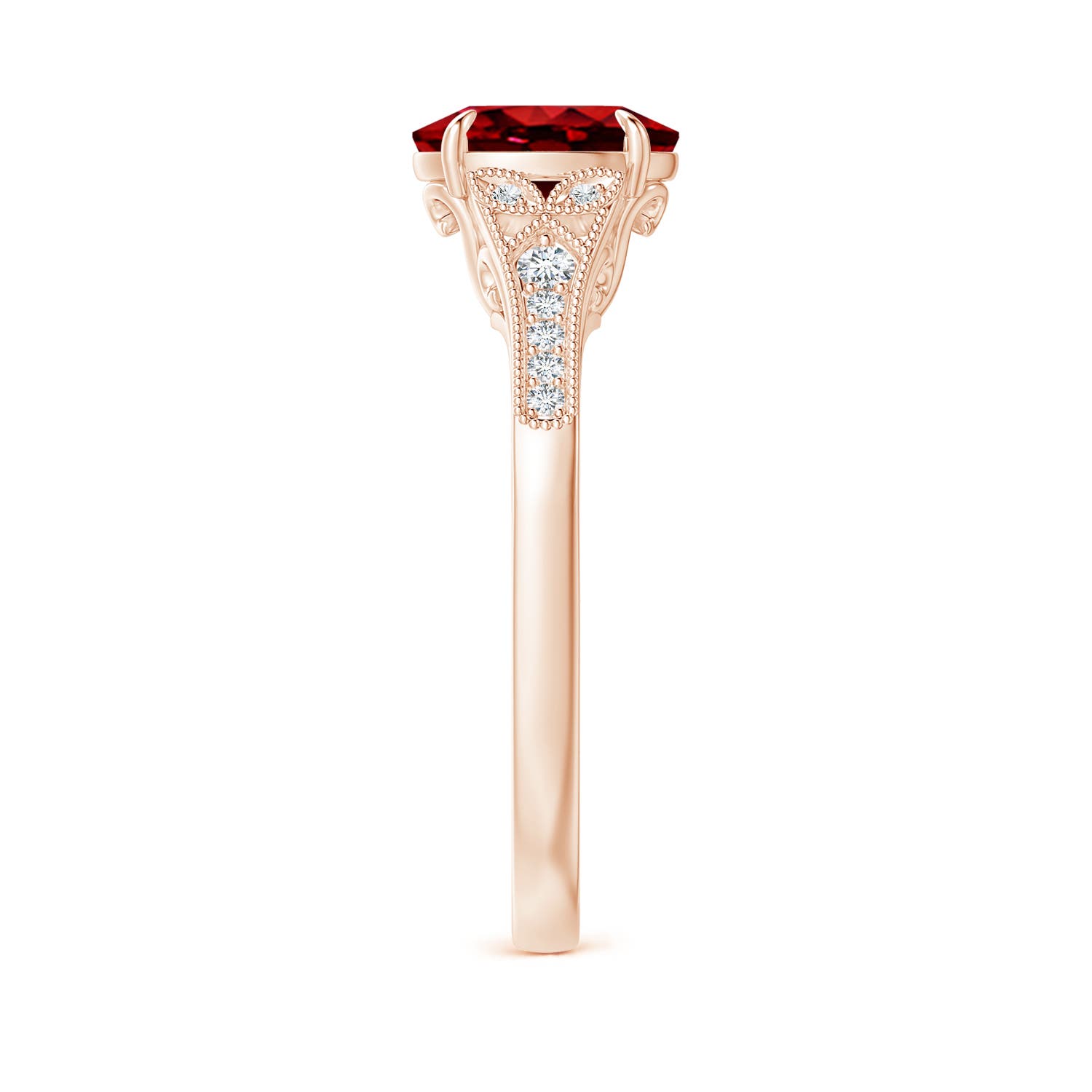 AAAA - Ruby / 1.39 CT / 14 KT Rose Gold