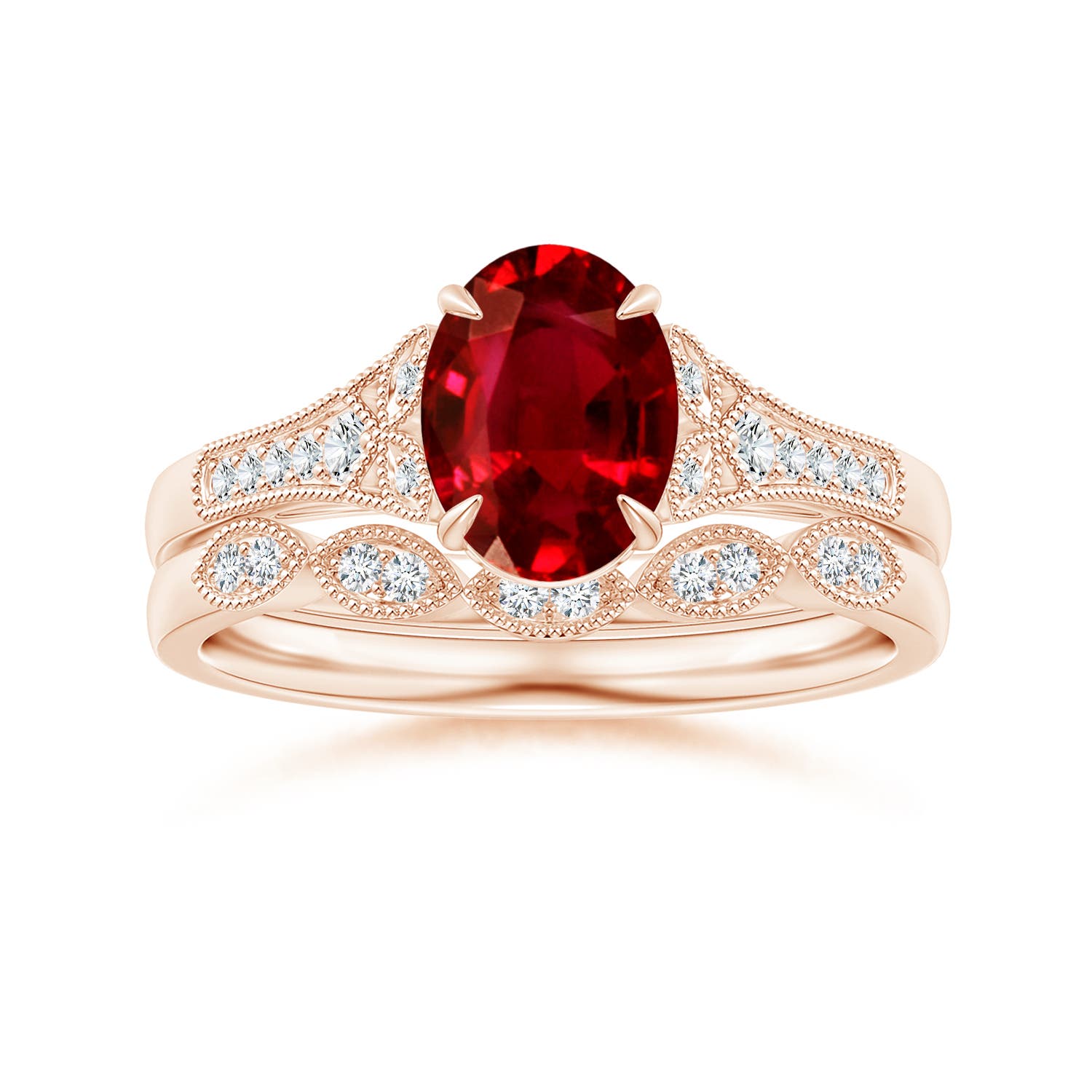 AAAA - Ruby / 1.39 CT / 14 KT Rose Gold