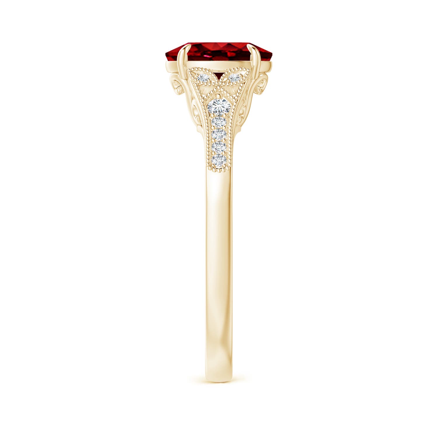 AAAA - Ruby / 1.39 CT / 14 KT Yellow Gold