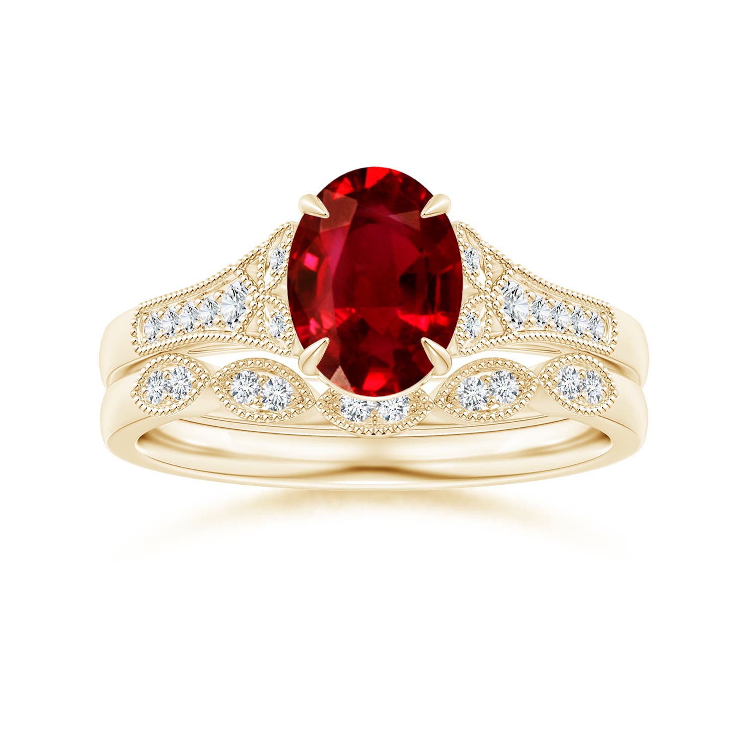 AAAA - Ruby / 1.39 CT / 14 KT Yellow Gold