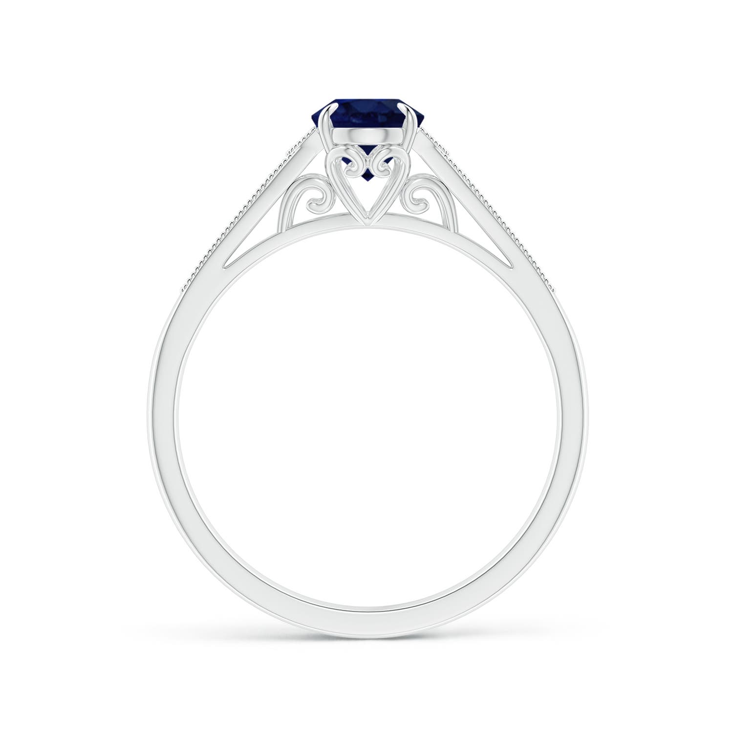 A - Blue Sapphire / 0.96 CT / 14 KT White Gold