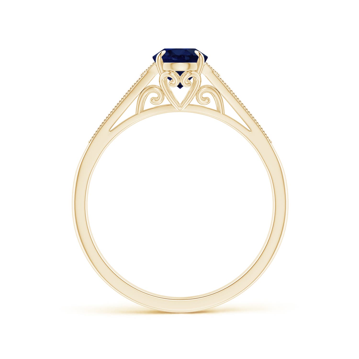 A - Blue Sapphire / 0.96 CT / 14 KT Yellow Gold