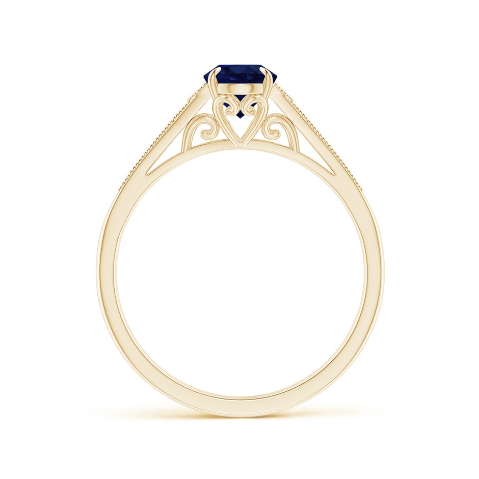 7x5mm A Aeon Vintage Inspired Oval Sapphire Solitaire Engagement Ring with Milgrain in Yellow Gold side 199
