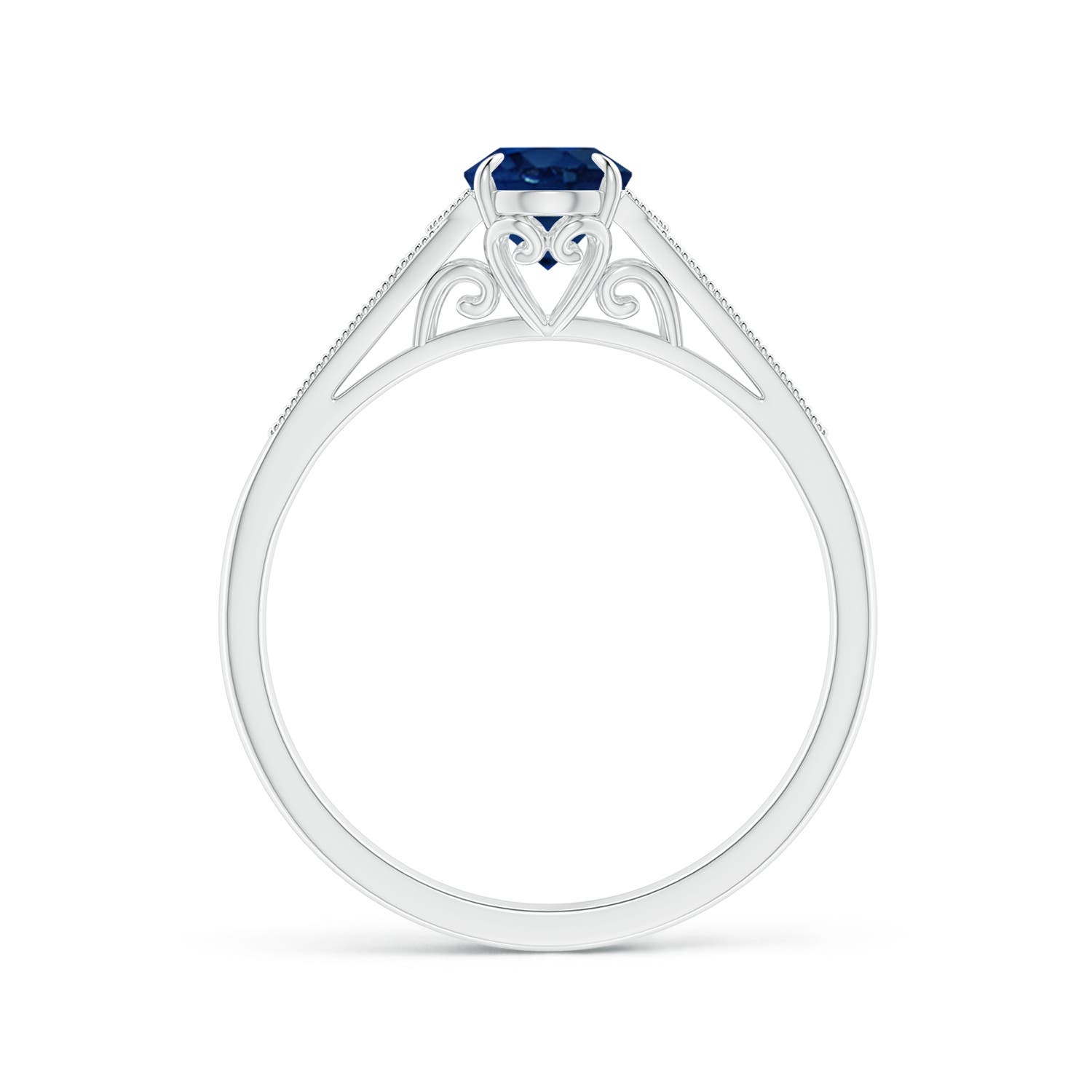 AA - Blue Sapphire / 0.96 CT / 14 KT White Gold