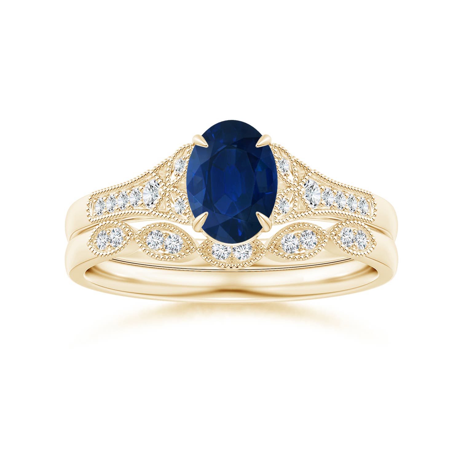 AA - Blue Sapphire / 0.96 CT / 14 KT Yellow Gold