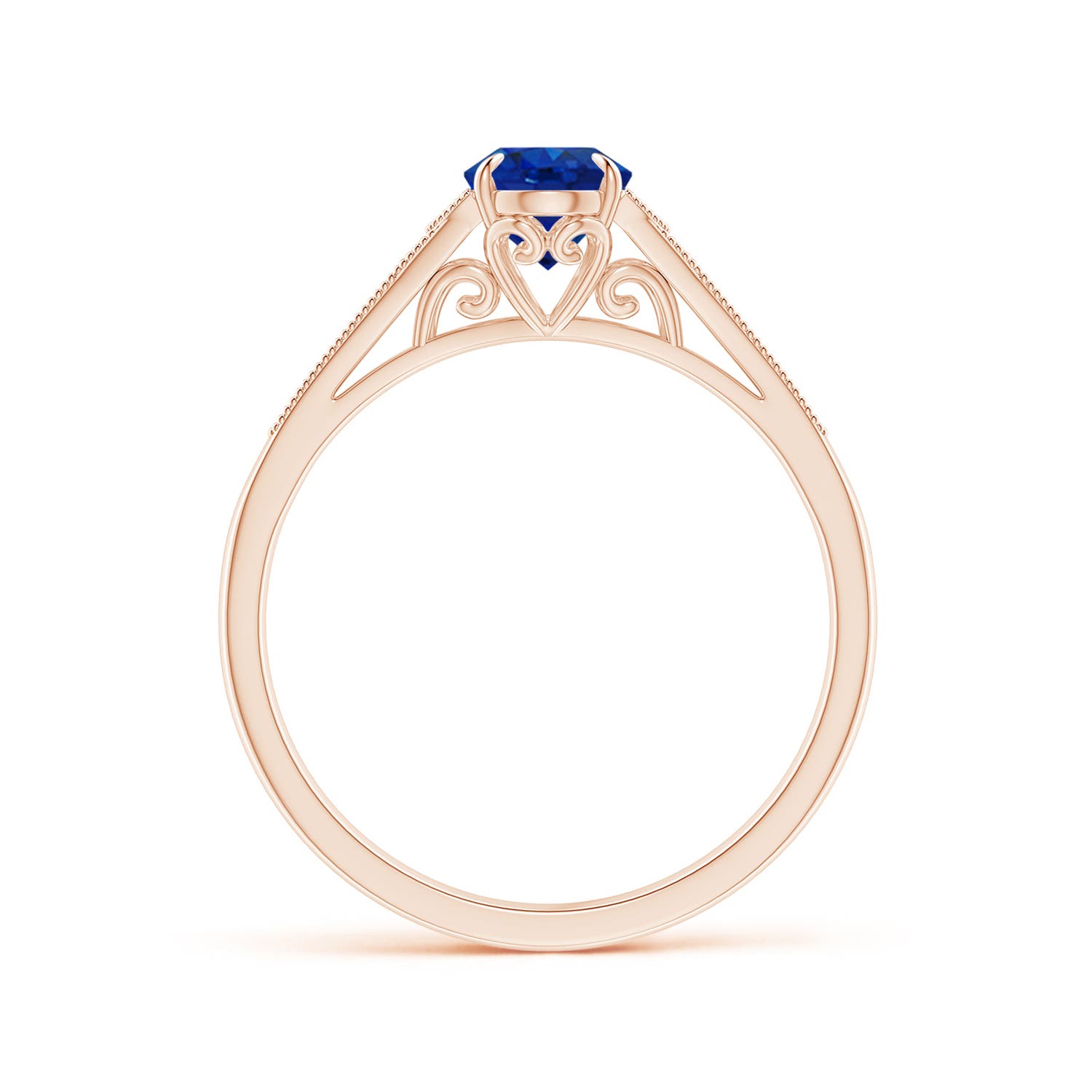 AAA - Blue Sapphire / 0.96 CT / 14 KT Rose Gold