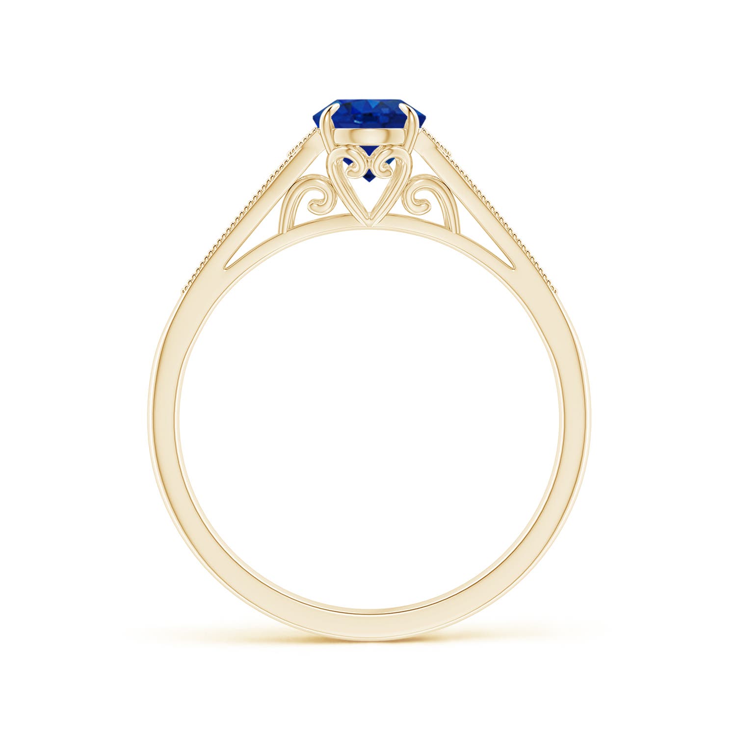 AAA - Blue Sapphire / 0.96 CT / 14 KT Yellow Gold