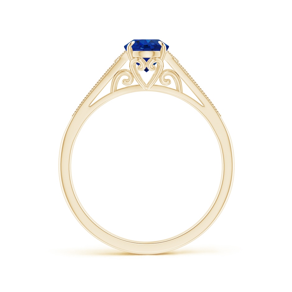 7x5mm AAA Aeon Vintage Inspired Oval Sapphire Solitaire Engagement Ring with Milgrain in Yellow Gold side 199