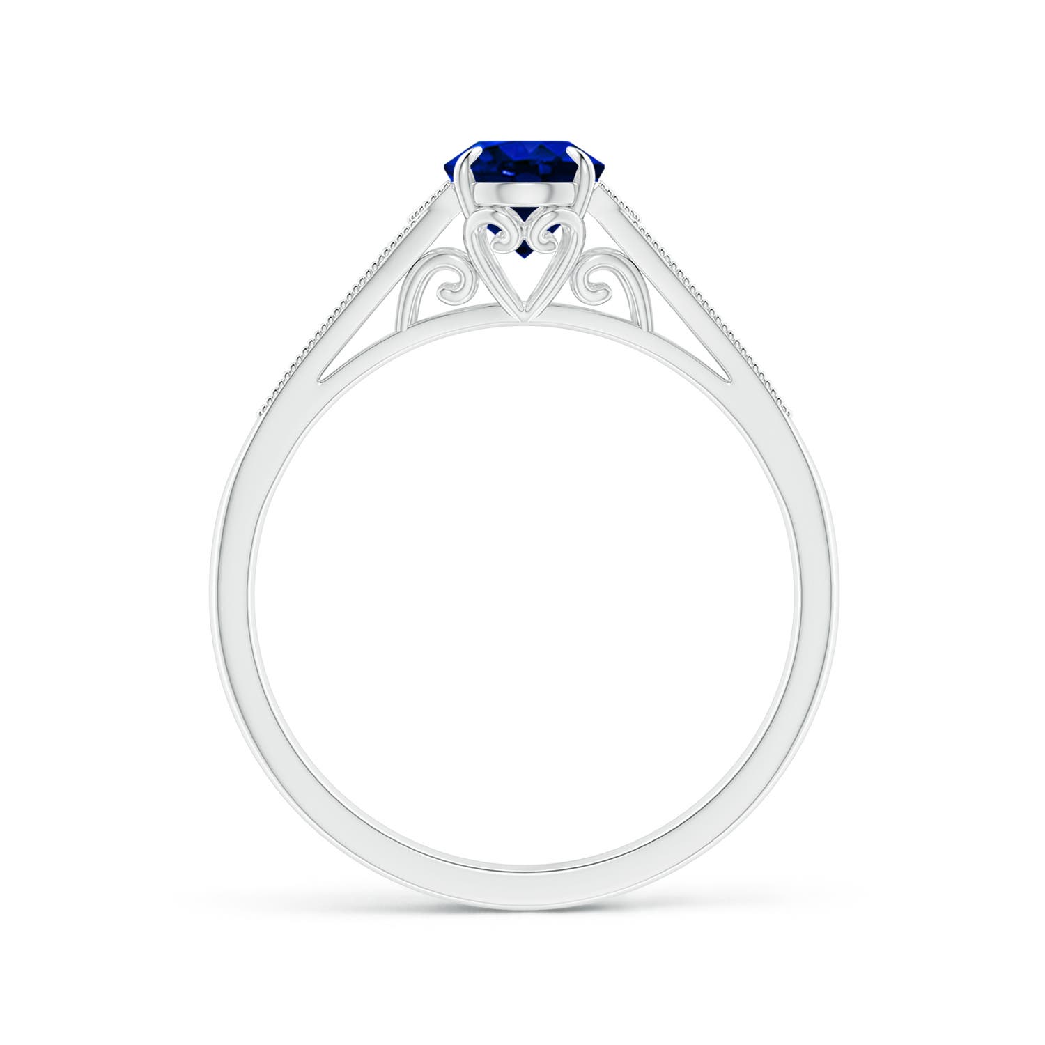 AAAA - Blue Sapphire / 0.96 CT / 14 KT White Gold