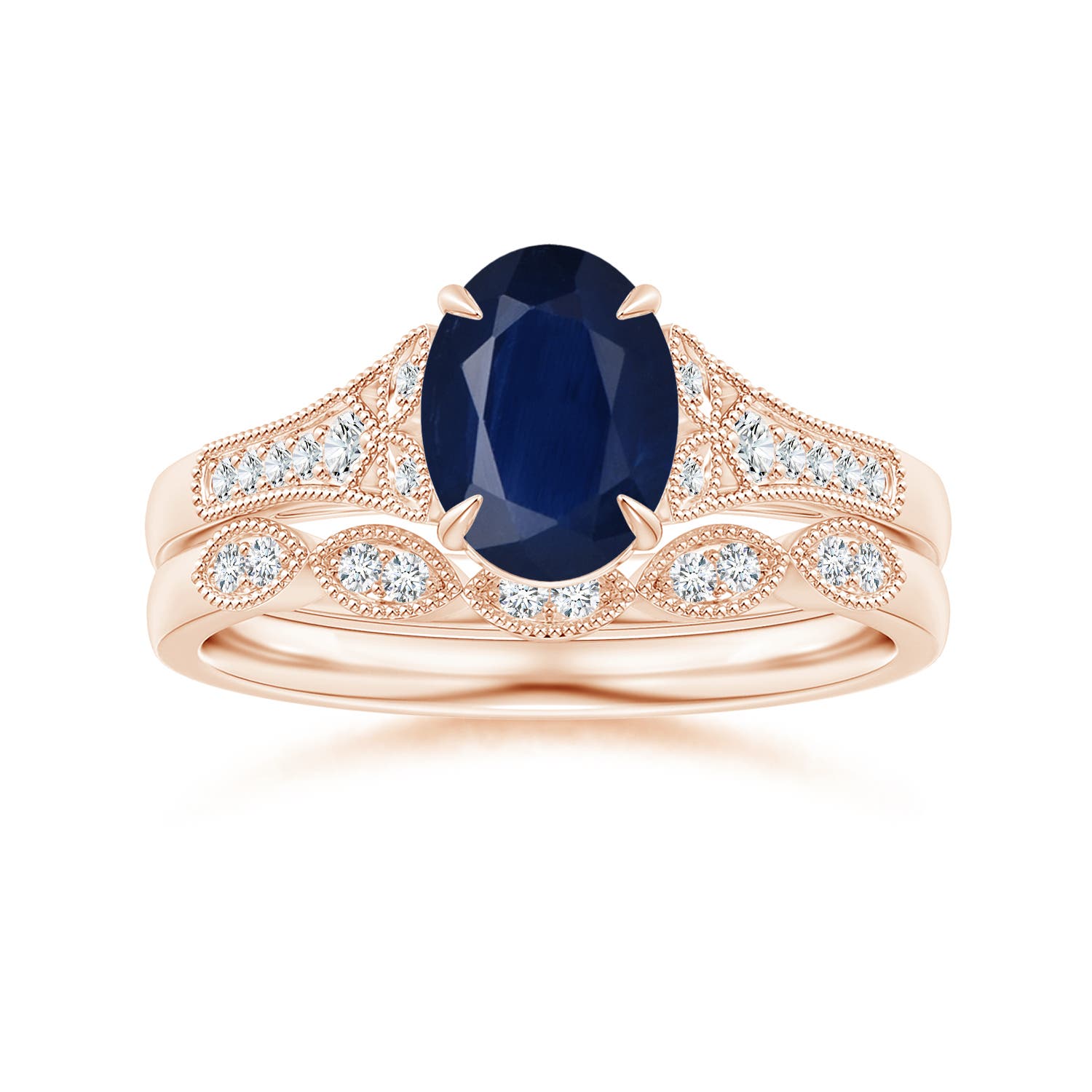 A - Blue Sapphire / 1.69 CT / 14 KT Rose Gold