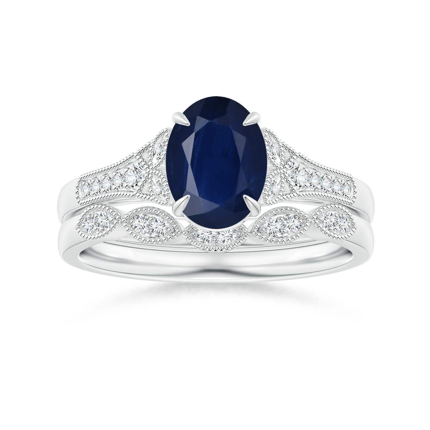 A - Blue Sapphire / 1.69 CT / 14 KT White Gold