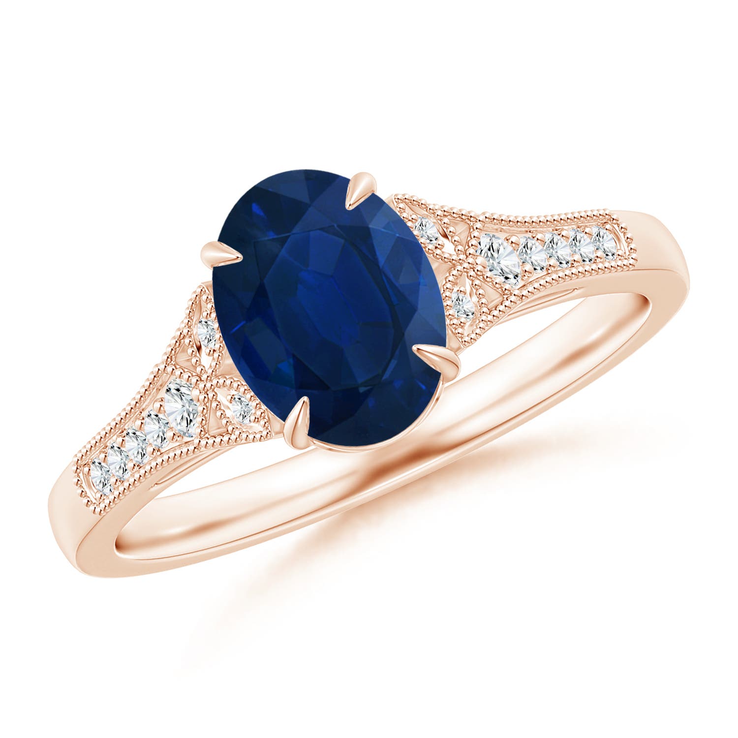 AA - Blue Sapphire / 1.69 CT / 14 KT Rose Gold