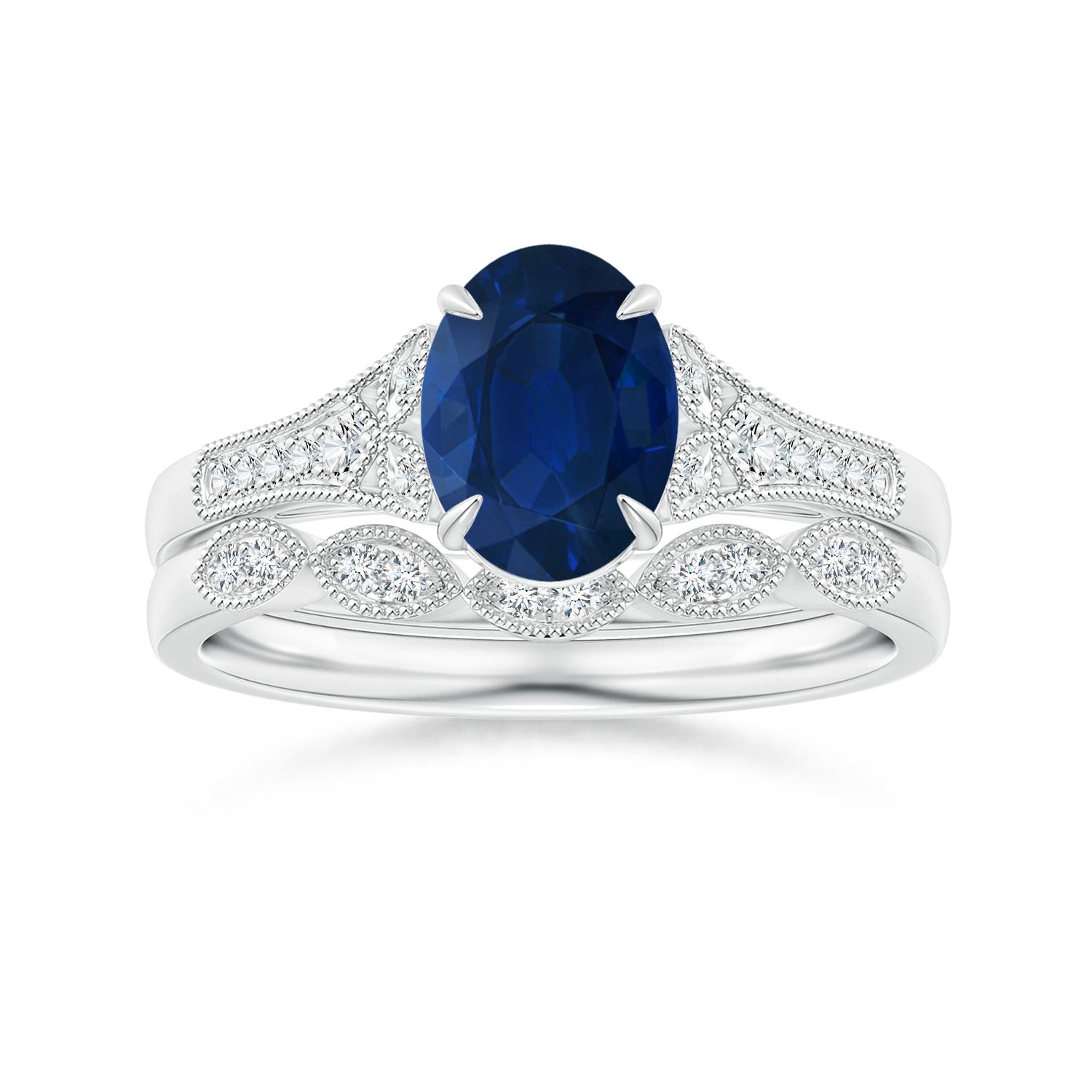 AA - Blue Sapphire / 1.69 CT / 14 KT White Gold