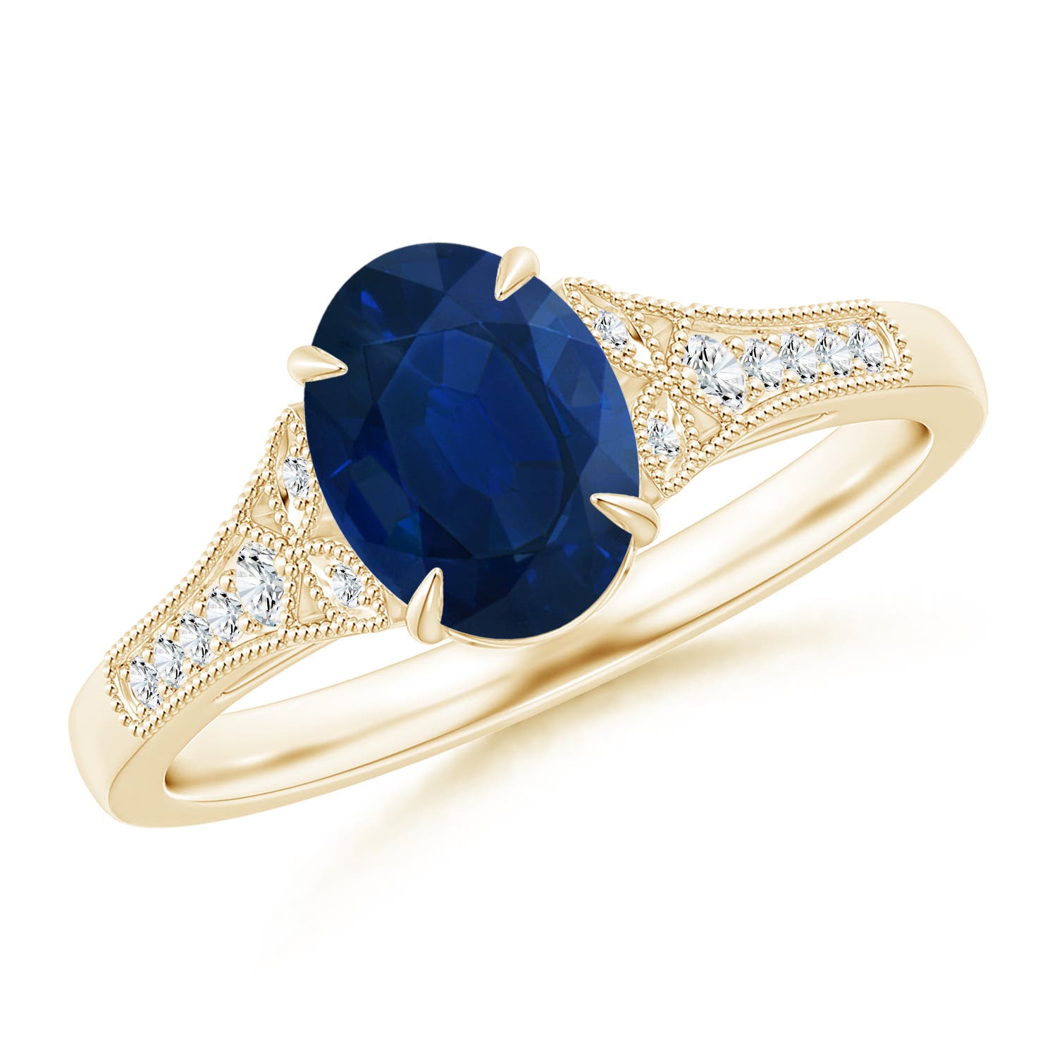 AA - Blue Sapphire / 1.69 CT / 14 KT Yellow Gold