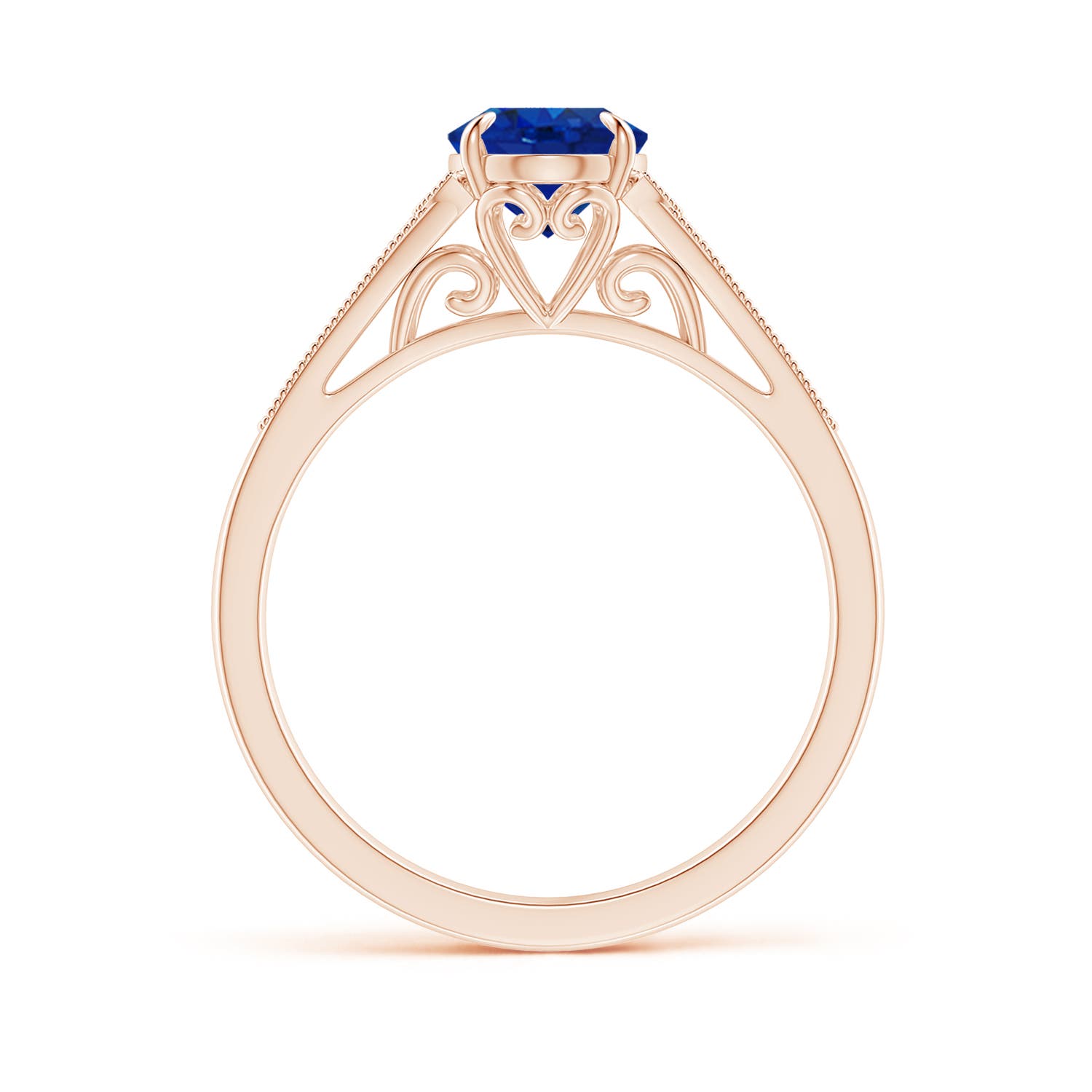 AAA - Blue Sapphire / 1.69 CT / 14 KT Rose Gold