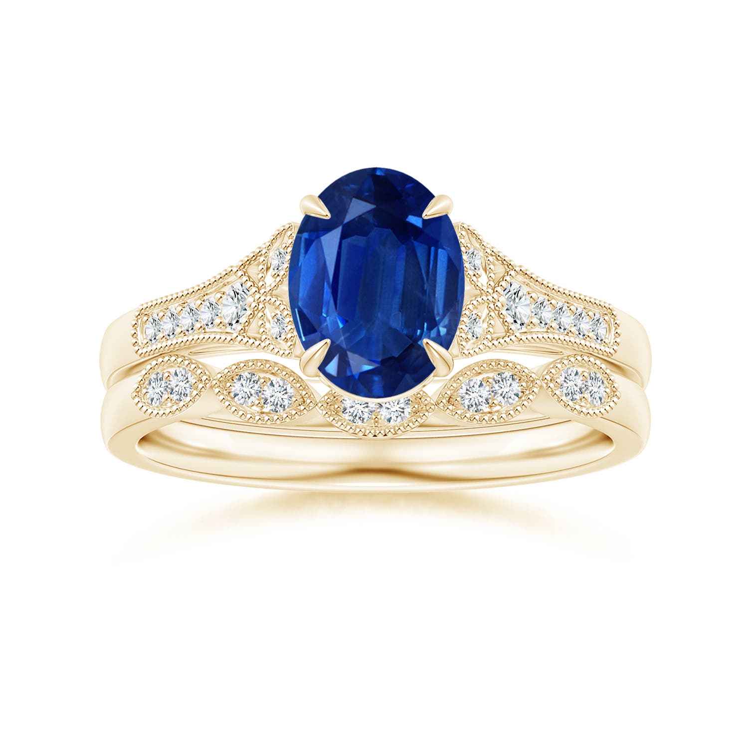 AAA - Blue Sapphire / 1.69 CT / 14 KT Yellow Gold