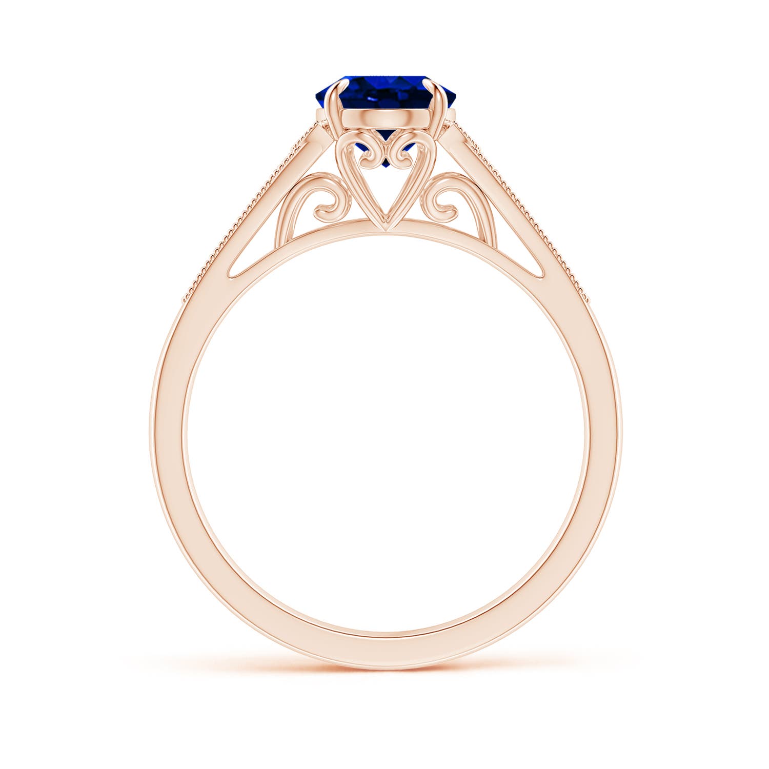 AAAA - Blue Sapphire / 1.69 CT / 14 KT Rose Gold