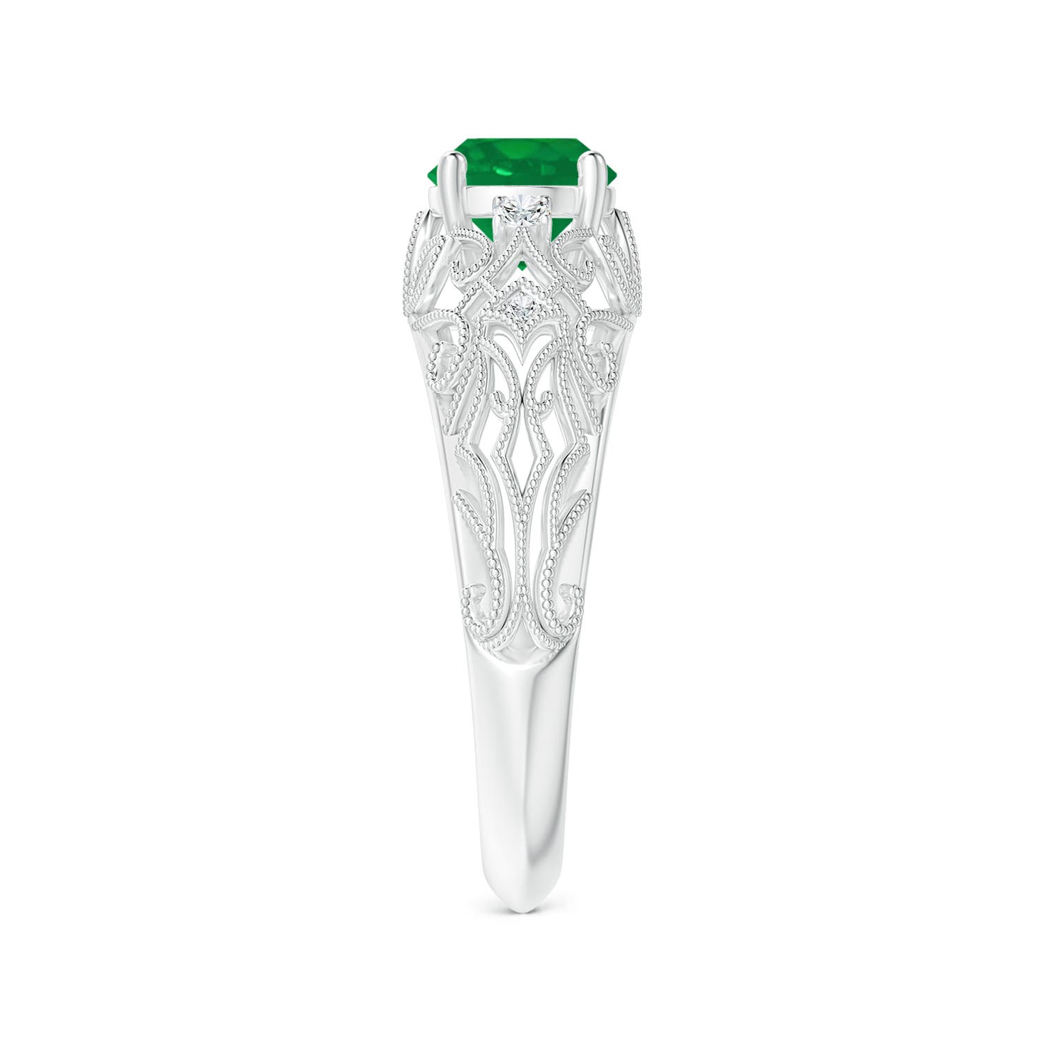 AA - Emerald / 0.82 CT / 14 KT White Gold