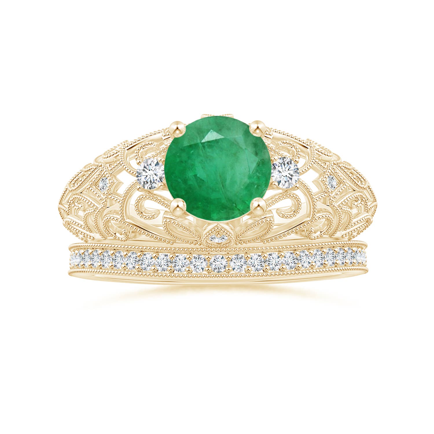 A - Emerald / 1.3 CT / 14 KT Yellow Gold