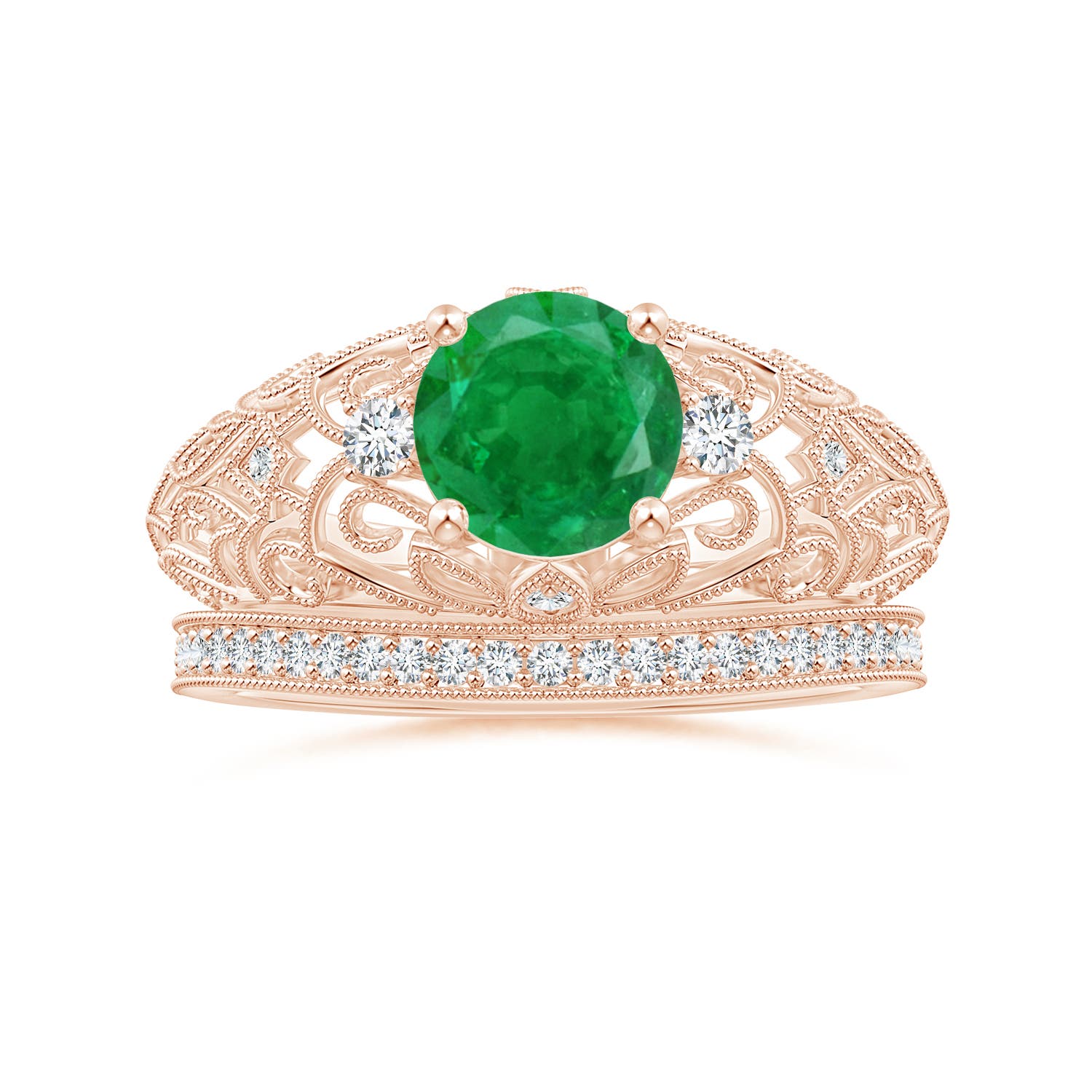 AA - Emerald / 1.3 CT / 14 KT Rose Gold