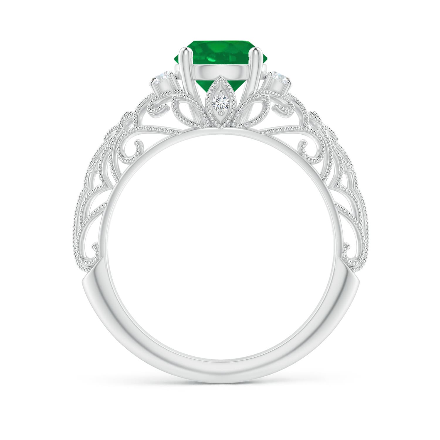 AA - Emerald / 1.3 CT / 14 KT White Gold