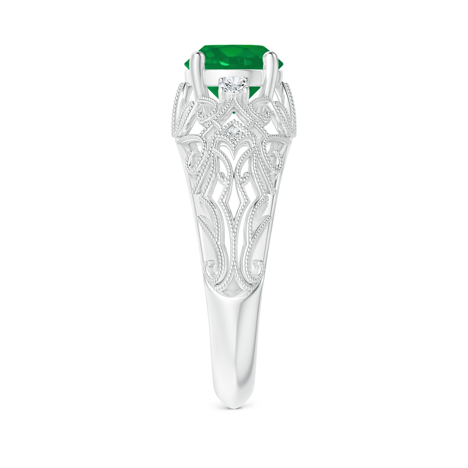 AA - Emerald / 1.3 CT / 14 KT White Gold