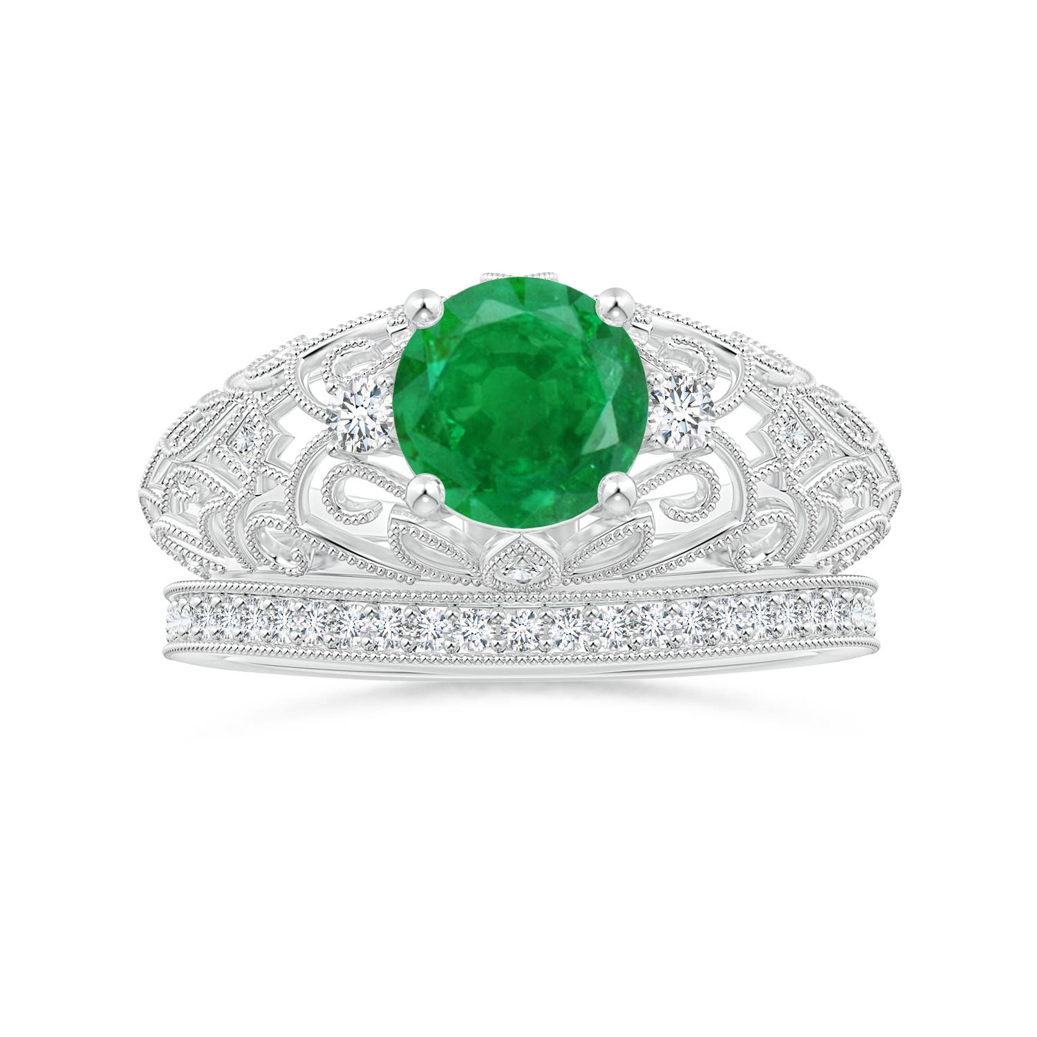 AA - Emerald / 1.3 CT / 14 KT White Gold