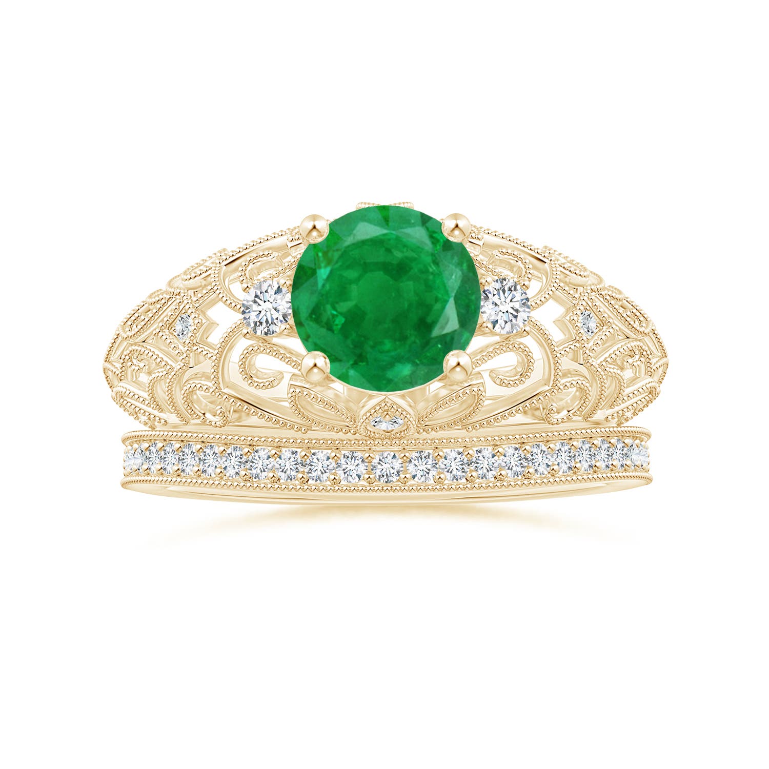 AA - Emerald / 1.3 CT / 14 KT Yellow Gold