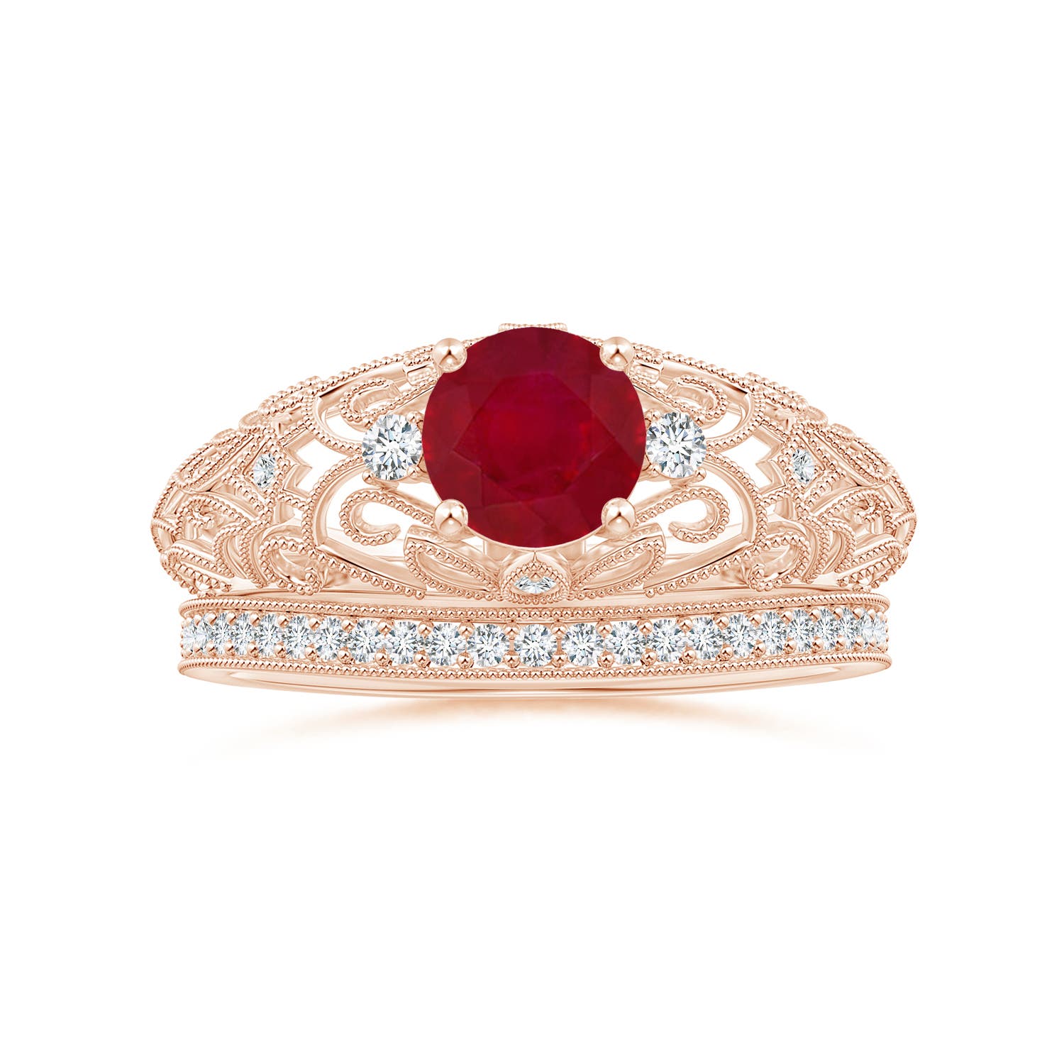 AA - Ruby / 1.07 CT / 14 KT Rose Gold