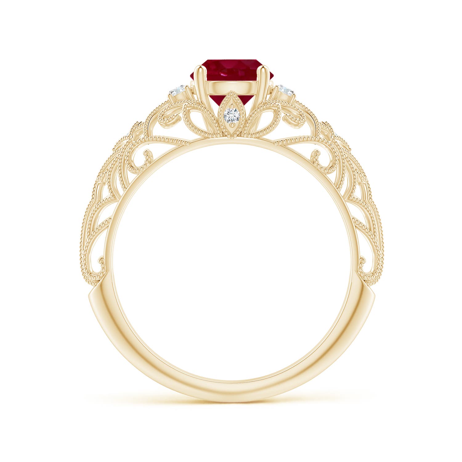 AA - Ruby / 1.07 CT / 14 KT Yellow Gold