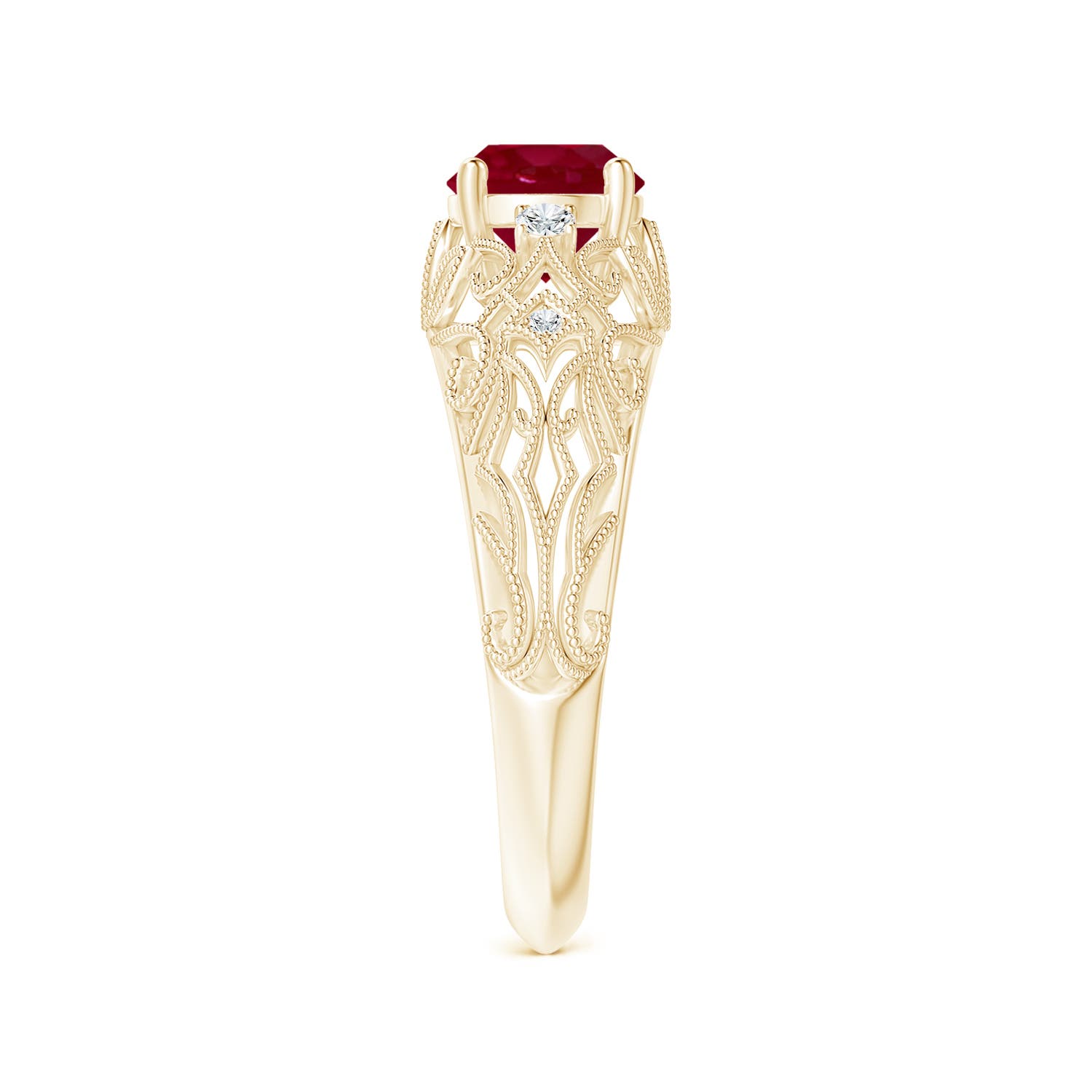 AA - Ruby / 1.07 CT / 14 KT Yellow Gold