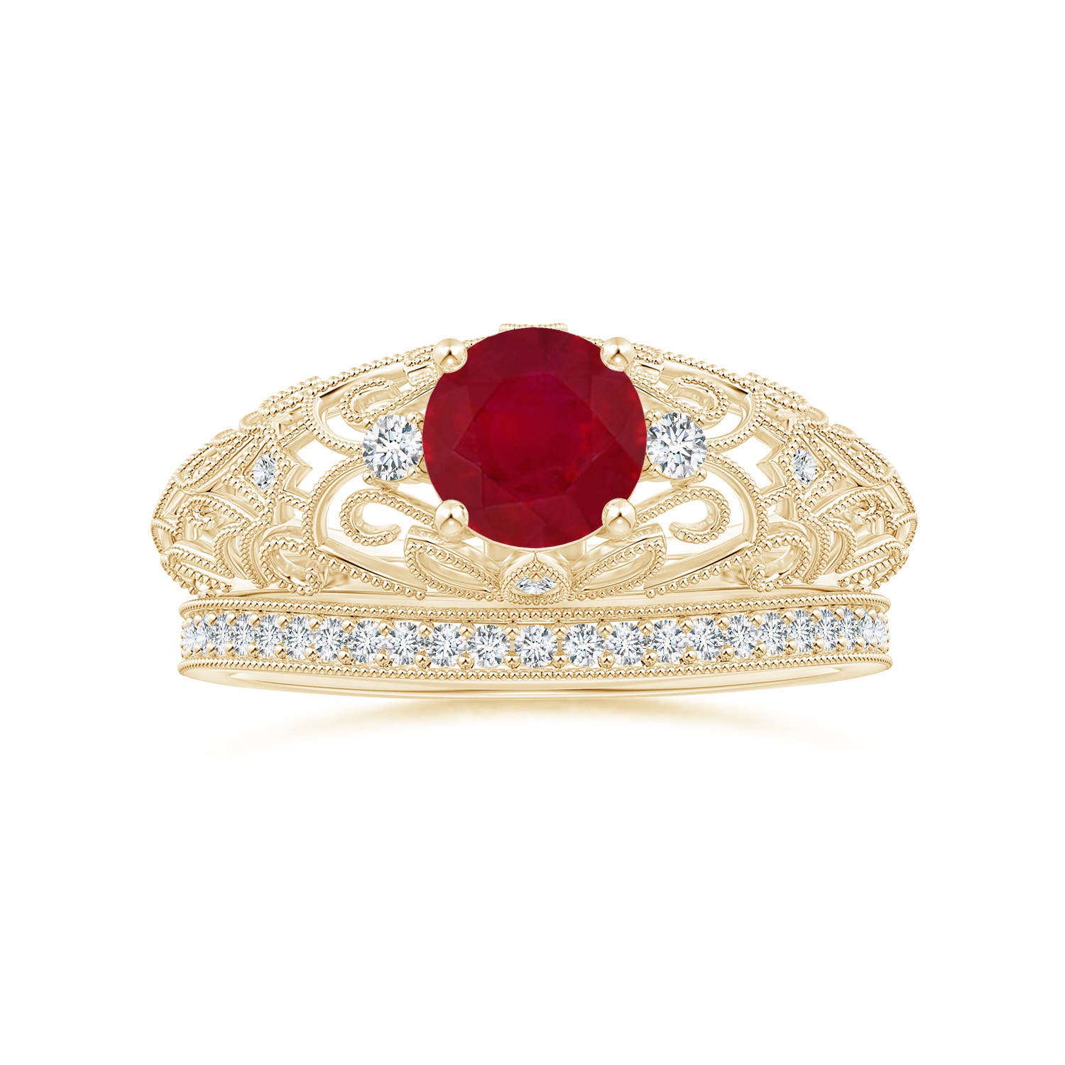 AA - Ruby / 1.07 CT / 14 KT Yellow Gold