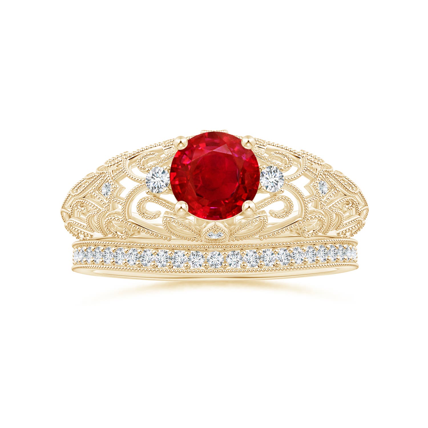 AAA - Ruby / 1.07 CT / 14 KT Yellow Gold