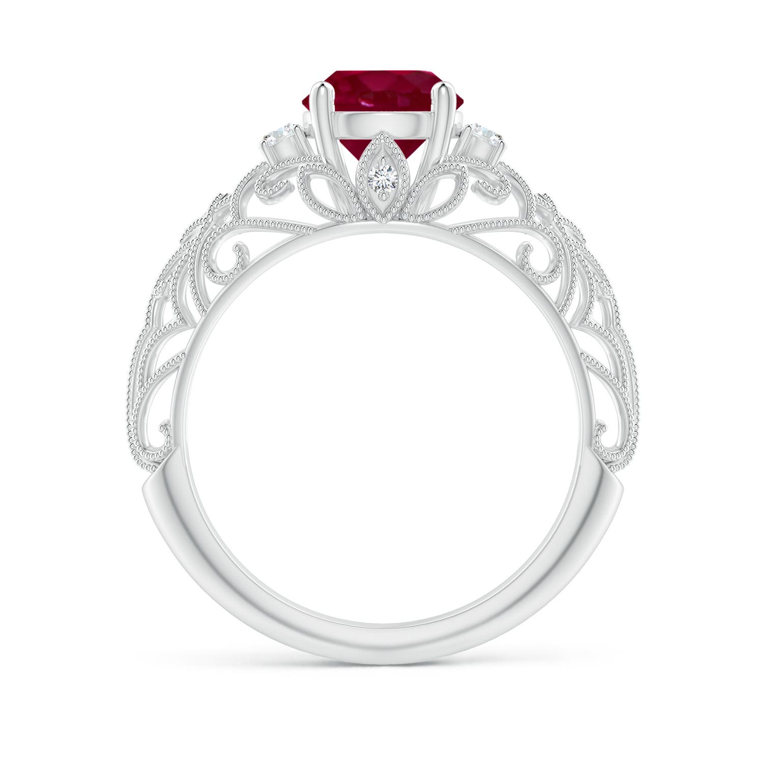 A - Ruby / 1.5 CT / 14 KT White Gold